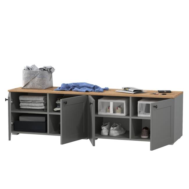 Две тумбы Остин 13.257 цвет цвет серый графит/дуб крафт золотой