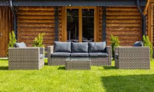 Лаунж-зона KARL с трёхместным диваном (серая)