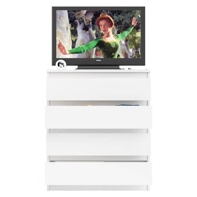 Комод четыре ящика Мори МК800.4 цвет белый Комод четыре ящика Мори МК800.4 цвет белый