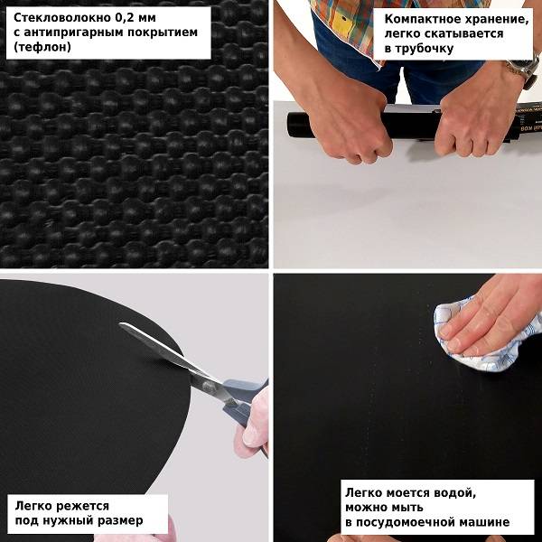 Набор антипригарных ковриков для гриля 3 шт. D=30 см BQ02