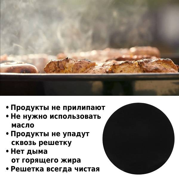 Набор антипригарных ковриков для гриля 3 шт. D=30 см BQ02