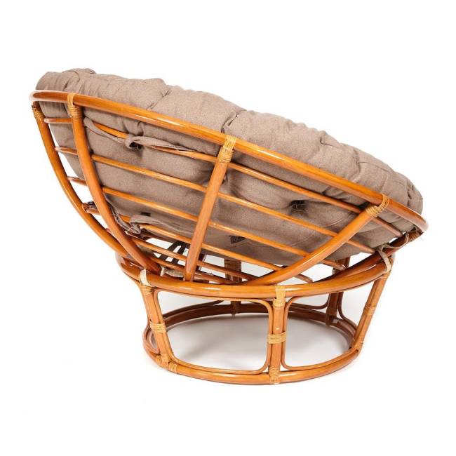 Кресло PAPASAN/ПАПАСАН 23/01 W  /с подушкой/ 115х101х104 см, Cognac (коньяк), экошерсть Коричневый, 1811-5 Кресло PAPASAN/ПАПАСАН 23/01 W  /с подушкой/ 115х101х104 см, Cognac (коньяк), экошерсть Коричневый, 1811-5