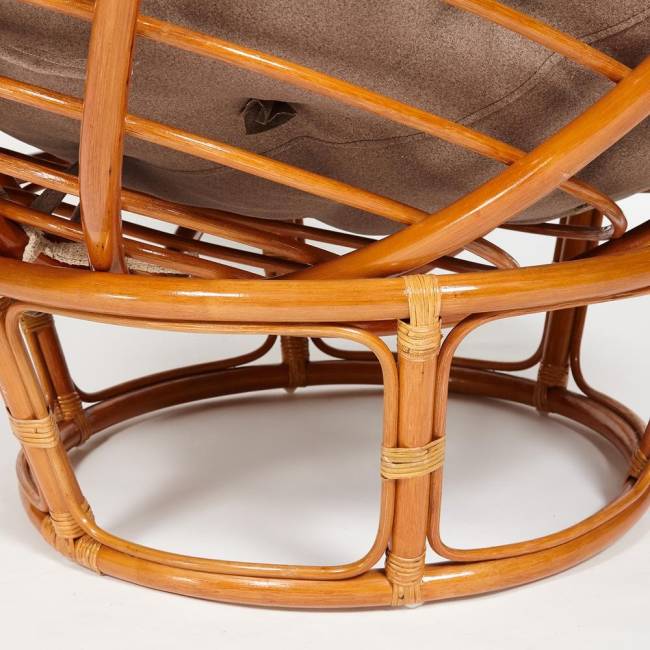 Кресло PAPASAN/ПАПАСАН 23/01 W  /с подушкой/ 115х101х104 см, Cognac (коньяк), экошерсть Коричневый, 1811-5 Кресло PAPASAN/ПАПАСАН 23/01 W  /с подушкой/ 115х101х104 см, Cognac (коньяк), экошерсть Коричневый, 1811-5