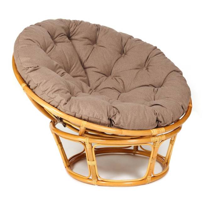Кресло PAPASAN/ПАПАСАН 23/01 W  /с подушкой/ 115х101х104 см, Honey (мед), экошерсть Коричневый, 1811-5 Кресло PAPASAN/ПАПАСАН 23/01 W  /с подушкой/ 115х101х104 см, Honey (мед), экошерсть Коричневый, 1811-5