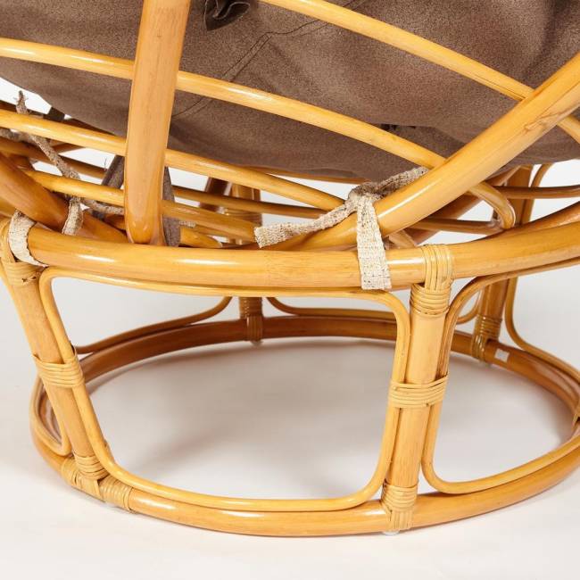 Кресло PAPASAN/ПАПАСАН 23/01 W  /с подушкой/ 115х101х104 см, Honey (мед), экошерсть Коричневый, 1811-5 Кресло PAPASAN/ПАПАСАН 23/01 W  /с подушкой/ 115х101х104 см, Honey (мед), экошерсть Коричневый, 1811-5