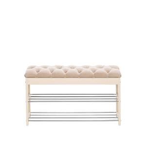 Банкетка Leset "Грейс" Дуб шампань V18 бежевый, каретная стяжка