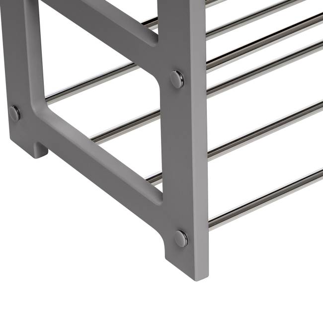 Банкетка Leset "Грейс" Серый ясень V19 коричнево-красный, каретная стяжка